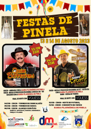 Cartaz Festas de Pinela 2023 - Bragança