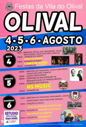 Cartaz Festas da Vila do Olival 2023 - Olival
