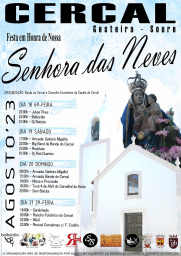 Cartaz Festa em Honra de Nossa Senhora das Neves 2023 - Cercal