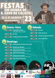 Cartaz Festas em Honra de São Gens de Calvos 2023 - Póvoa de Lanhoso