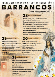 Cartaz Festas em Honra da Nossa Senhora da Conceição 2023 - Barrancos