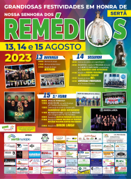 Cartaz Festas em Honra de Nossa Senhora dos Remédios 2023 - Sertã