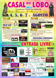 Cartaz Festas em Honra de Santa Filomena 2023 - Casal do Lobo
