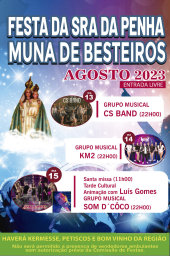 Cartaz Festa da Senhora da Pena 2023 - Muna de Besteiros