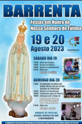 Cartaz Festa em Honra de Nossa Senhora de Fátima 2023 - Barrenta