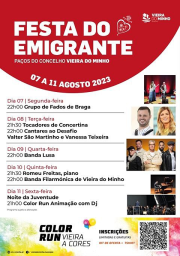 Cartaz Festa do Emigrante 2023 - Vieira do Minho