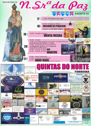 Cartaz Festa em Honra de Nossa Senhora da Paz 2023 - Quintas do Norte