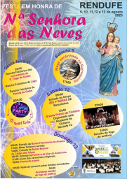 Cartaz Festa em Honra de Nossa Senhora das Neves 2023 - Rendufe