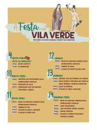 Cartaz Festa de Vila Verde 2023 - Braga