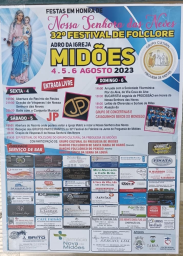 Cartaz Festa em Honra de Nossa Senhora das Neves 2023 - Midões
