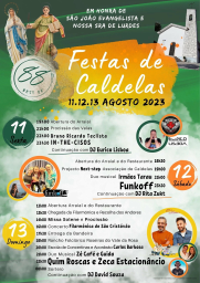 Cartaz Festas de Caldelas 2023 - Caranguejeira
