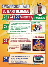 Cartaz Festas em Honra de São Bartolomeu 2023 - Toviscal