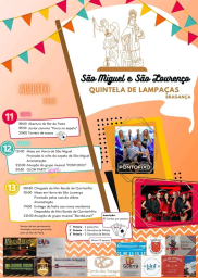 Cartaz Festas de São Miguel e São Lourenço 2023 - Quintela de Lampaças