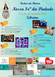 Cartaz Festa em Honra de Nossa Senhora da Piedade 2023 - Zebreira