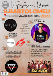 Cartaz Festa em Honra de São Bartolomeu 2023 - Vila de Senhorim