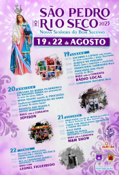 Cartaz Festas de São Pedro do Rio Seco 2023 - Vilar Formoso