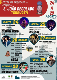 Cartaz Festas em Honra de São João Degolado 2023 - Terrugem