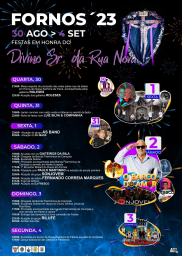 Cartaz Festa em Honra do Divino Senhor da Rua Nova 2023 - Fornos