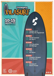 Cartaz Cartegaça Vilasurf 2023 - Ovar