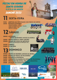 Cartaz Festas em Honra de Santo Isidoro 2023 - Sanche
