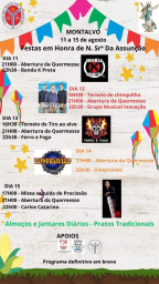 Cartaz Festas em Honra de Nossa Senhora da Assunção 2023 - Montalvo