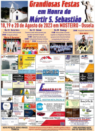 Cartaz Festas em Honra do Mártir São Sebastião 2023 - Mosteiro