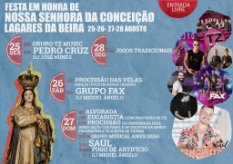 Cartaz Festa em Honra de Nossa Senhora da Conceição 2023 - Lagares da Beira