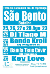 Cartaz Festas de São Bento 2023 - Batalha