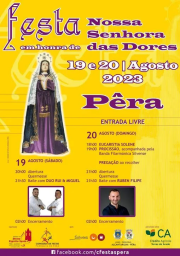 Cartaz Festa de Nossa Senhora das Dores 2023 - Pêra