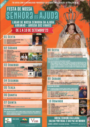 Cartaz Festas de Nossa Senhora da Ajuda 2023 - Arranhó