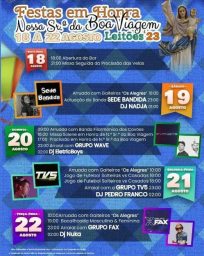Cartaz Festa em Honra de Nossa Senhora da Boa Viagem 2023 - Leitões
