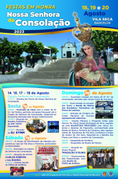 Cartaz Festas em Honra de Nossa Senhora da Consolação 2023 - Vila Seca