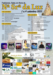 Cartaz Festas em Honra de Nossa Senhora da Luz 2023 - Mourão