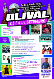 Cartaz Festas em Honra do Sagrado Coração 2023 - Olival