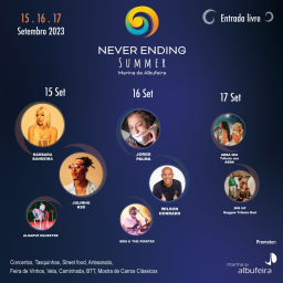 Cartaz Never Ending Summer 2023 - Albufeira
