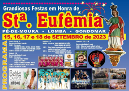 Cartaz Festas em Honra de Santa Eufêmia 2023 - Gondomar