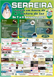 Cartaz Festas em Honra de Nossa Senhora da Luz 2023 - Serreira