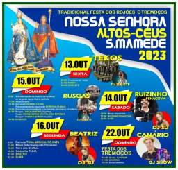 Cartaz Festa Nossa Srª Dos Altos - Céus e S.Mamede 2023 - Anta