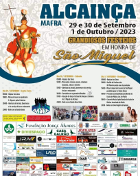 Cartaz Festas em Honra de São Miguel 2023 - Alcainça