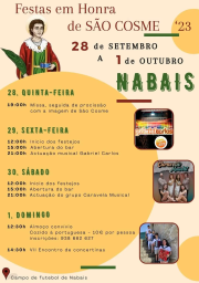 Cartaz Festas de São Cosme 2023 - Nabais