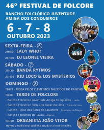 Cartaz 46 Festival de Folclore 2023 - Conqueiros