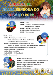 Cartaz Arraial de Nossa Senhora do Rosário 2023 - São Vicente