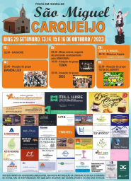 Cartaz Festas de São Miguel 2023 - Carqueijo