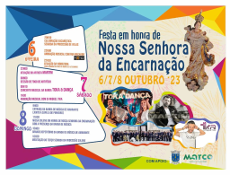 Cartaz Festas da Senhora da Encarnação 2023 - Vila Boa do Bispo