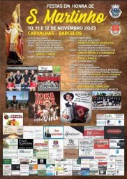 Cartaz Festa em Honra de São Martinho 2023 - Carvalhas
