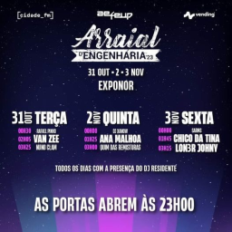Cartaz Arraial da Engenharia 2023 - Exponor
