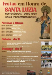 Cartaz Festas em Honra de Santa Luzia 2023 - Santo Tirso