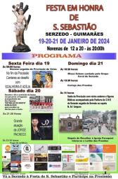Cartaz Festa em Honra de São Sebastião 2024 - Guimarães