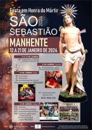 Cartaz Festa em Honra de São Sebastião 2024 - Manhente