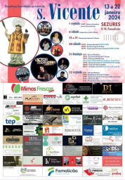 Cartaz Festas em Honra de São Vicente 2024 - Sezures